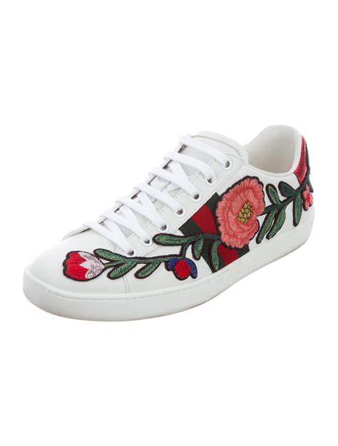 gucci ace sneakers flowers|gucci ace studded sneakers.